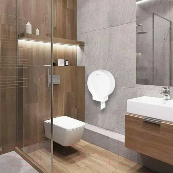 Изображение товара Диспенсер Laima Professional Original. Для туалетной бумаги / 605768 (белый)