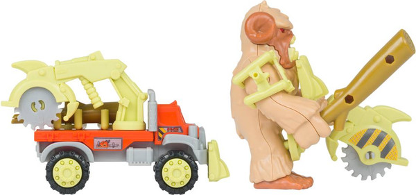 Изображение товара Лесовоз игрушечный Nikko Snap'n Play Коричневый йети vs оранжевый лесовоз / 20304