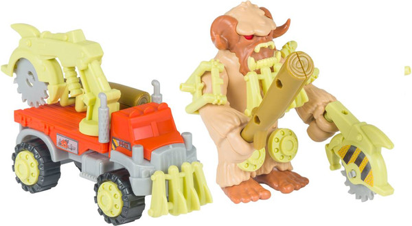 Изображение товара Лесовоз игрушечный Nikko Snap'n Play Коричневый йети vs оранжевый лесовоз / 20304