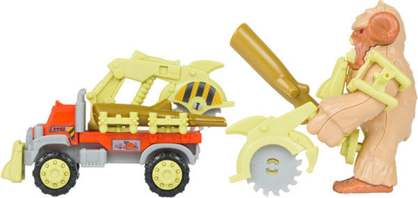 Изображение товара Лесовоз игрушечный Nikko Snap'n Play Коричневый йети vs оранжевый лесовоз / 20304