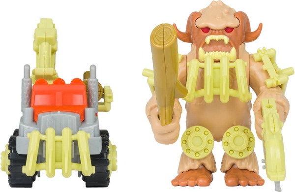 Изображение товара Лесовоз игрушечный Nikko Snap'n Play Коричневый йети vs оранжевый лесовоз / 20304