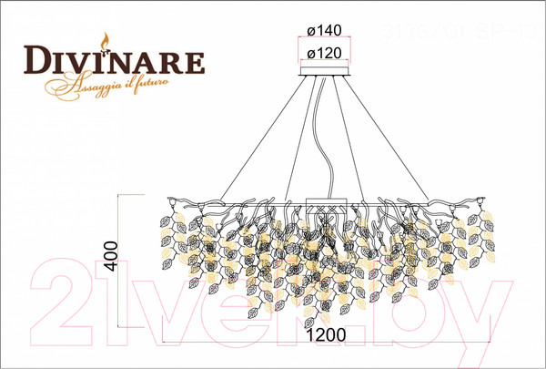 Изображение товара Люстра Divinare Salice 3136/01 SP-13