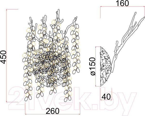 Изображение товара Бра Divinare Salice 3134/01 AP-2