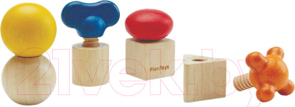 Изображение товара Развивающий игровой набор Plan Toys Гайки и болты / 5455
