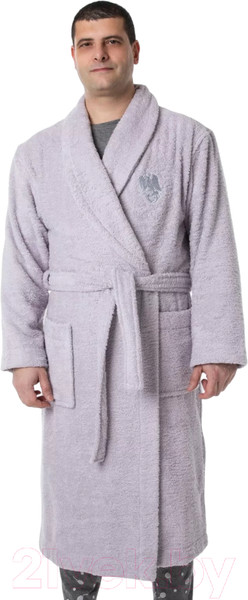 Изображение товара Халат Rusdecor Махровый мужской (р.52, серый)