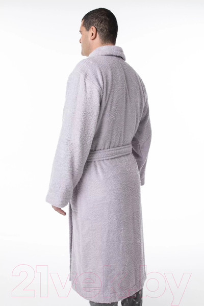 Изображение товара Халат Rusdecor Махровый мужской (р.52, серый)