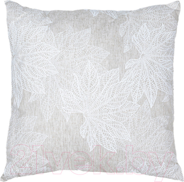 Изображение товара Подушка декоративная Rusdecor Льняная Листья (серый)