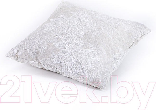 Изображение товара Подушка декоративная Rusdecor Льняная Листья (серый)