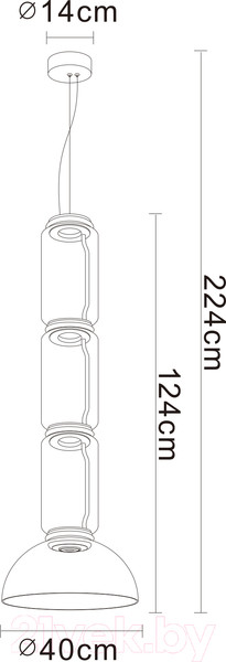 Изображение товара Потолочный светильник Divinare Trumpet 1242/06 SP-30