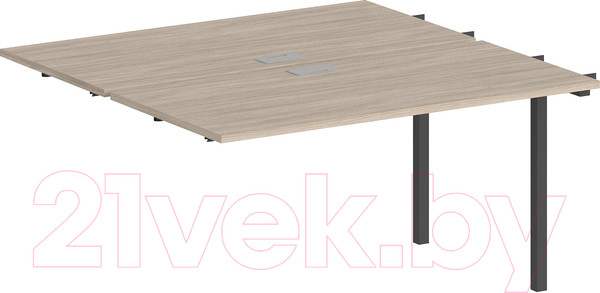 Изображение товара Комплект столов модульных Norden 120x123.8x75 / SG.211.OL.44.AN (антрацит/дуб светлый)