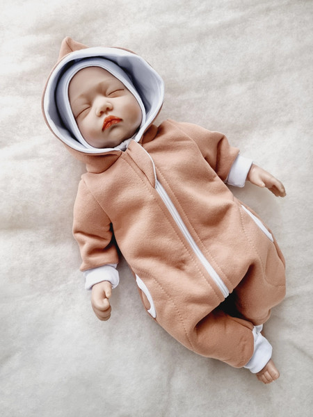 Изображение товара Комбинезон для малышей Sofi Гном с капюшоном / 3210-10 (р.74, какао)