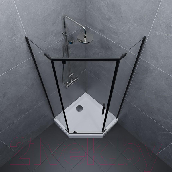 Изображение товара Душевой уголок Triton Дека-Блэк 90x90 (черный, с поддоном)