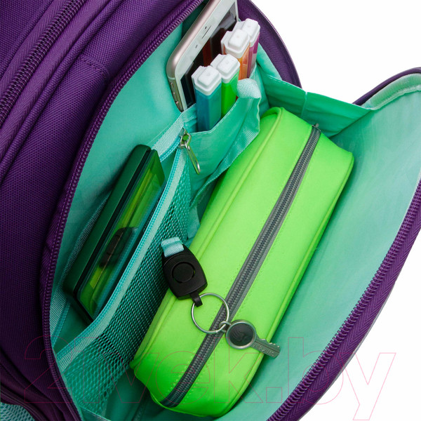 Изображение товара Школьный рюкзак Grizzly RAz-486-4 (фиолетовый)