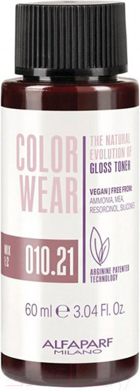 Изображение товара Крем-краска для волос Alfaparf Milano Color Wear Gloss Toner тон 010.21 (60мл)