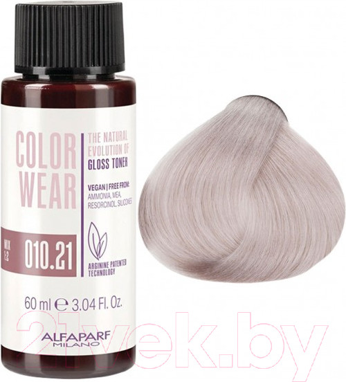 Изображение товара Крем-краска для волос Alfaparf Milano Color Wear Gloss Toner тон 010.21 (60мл)