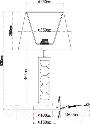 Изображение товара Прикроватная лампа Arte Lamp Jessica A4062LT-1CC