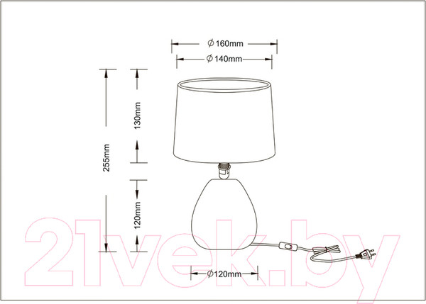 Изображение товара Прикроватная лампа Arte Lamp Wurren A5016LT-1WH