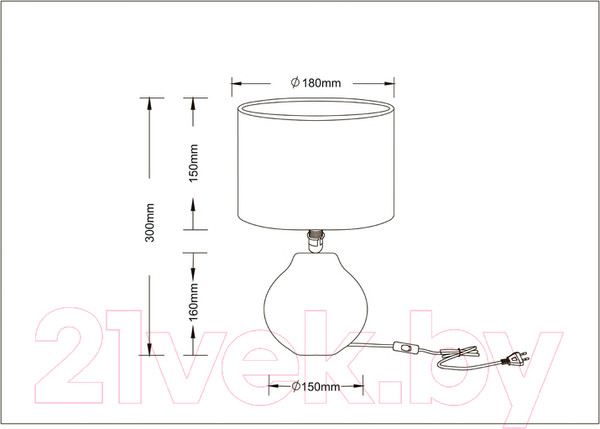 Изображение товара Прикроватная лампа Arte Lamp Nusakan A5034LT-1WH