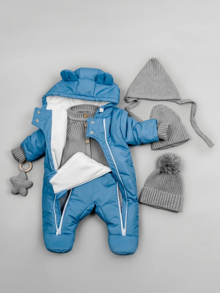 Изображение товара Комбинезон прогулочный детский Amarobaby Spring / AB-OD23-6201N-GO-62  (голубой, р.62)