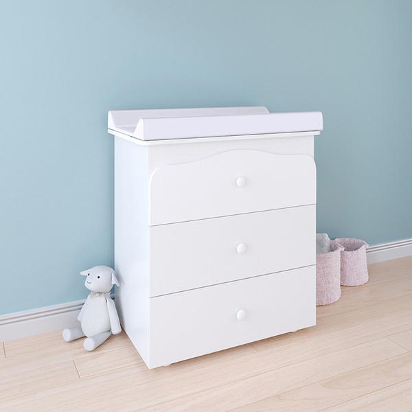 Изображение товара Комод пеленальный Polini Kids Simple / 0002782.9 (белый/белый)