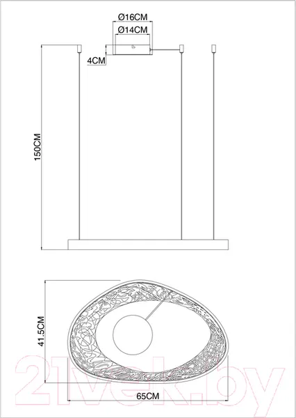 Изображение товара Потолочный светильник Arte Lamp Cinta A1847SP-36BK