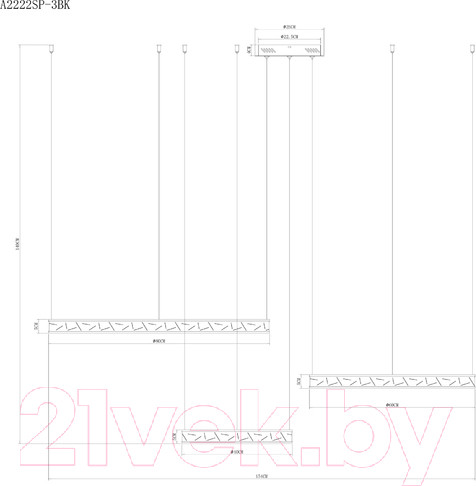 Изображение товара Люстра Arte Lamp Shine A2222SP-3BK