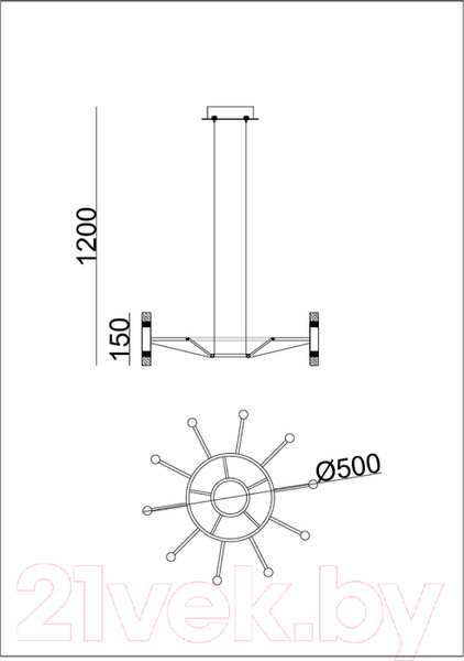 Изображение товара Люстра Arte Lamp Empire A2482SP-20BK