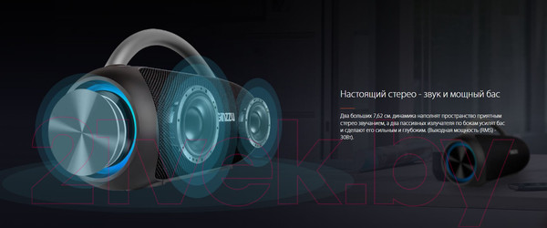 Изображение товара Портативная колонка Ginzzu GM-909B