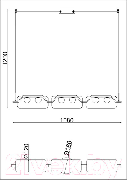 Изображение товара Люстра Arte Lamp Geneva A2341SP-6BK