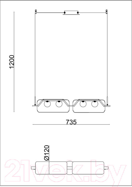 Изображение товара Люстра Arte Lamp Geneva A2341SP-4BK