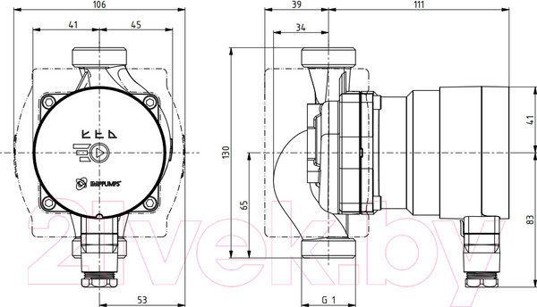 Изображение товара Циркуляционный насос IMP PUMPS NMT Mini 15/60-130