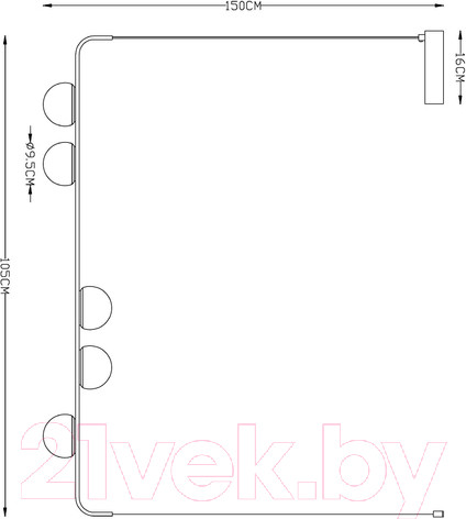 Изображение товара Люстра Arte Lamp Poplar A2174SP-5BK