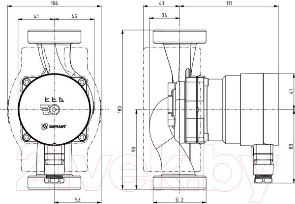 Изображение товара Циркуляционный насос IMP PUMPS NMT Mini 32/60-180