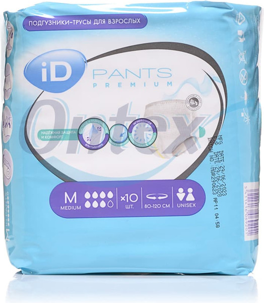 Изображение товара Трусы впитывающие для взрослых ID Pants Premium M (10шт)