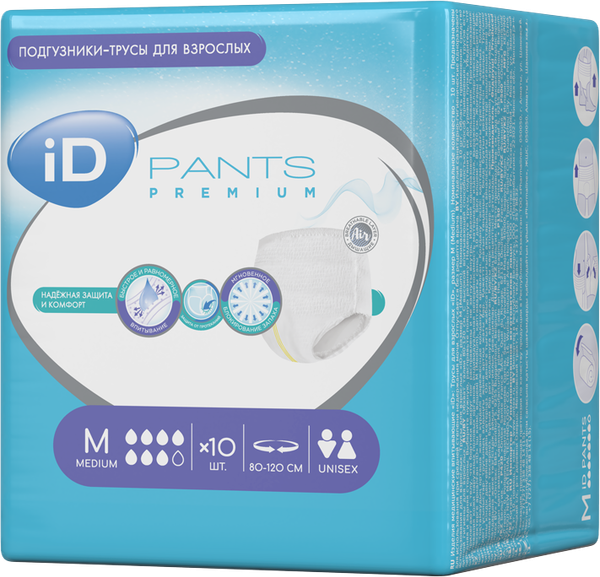 Изображение товара Трусы впитывающие для взрослых ID Pants Premium M (10шт)