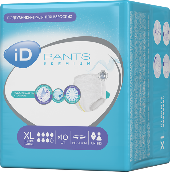 Изображение товара Трусы впитывающие для взрослых ID Pants Premium XL (10шт)