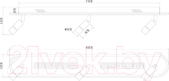 Изображение товара Спот Arte Lamp Pisces A2220PL-3GO