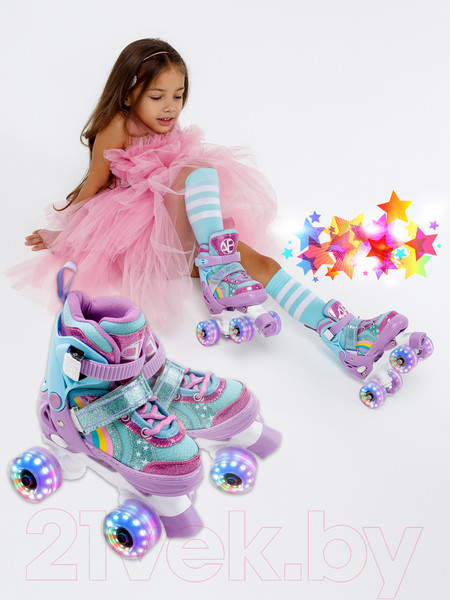 Изображение товара Роликовые коньки Amarobaby Disco / AMARO-35Di-Pu-34  (фиолетовый, р. 34-37)