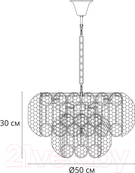 Изображение товара Люстра Arte Lamp Evelyn A4073LM-7PB