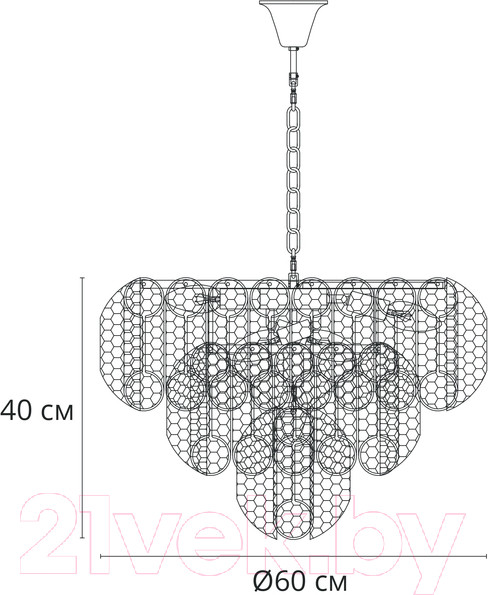 Изображение товара Люстра Arte Lamp Evelyn A4073LM-12PB