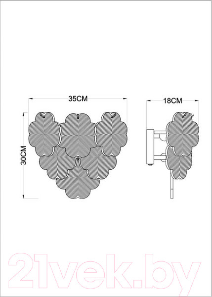 Изображение товара Бра Arte Lamp Mallika A4077AP-2GO