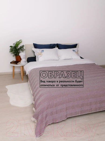 Изображение товара Плед Bambim Home 200х220 (бордовый)