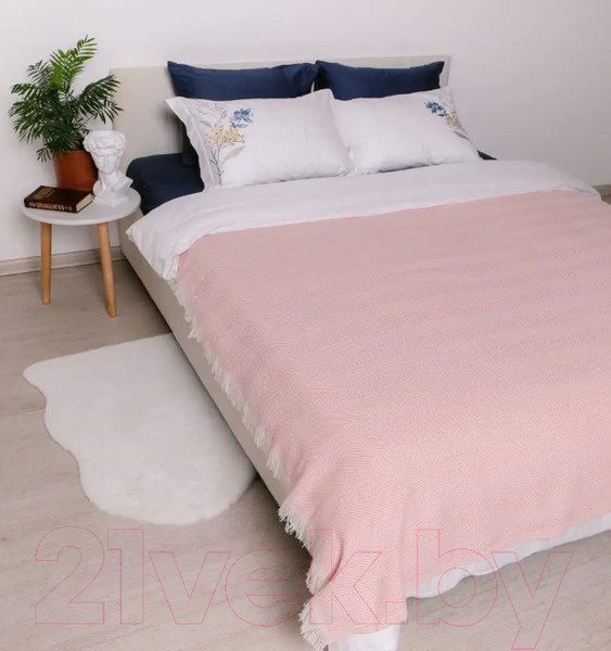Изображение товара Плед Bambim Home 200х220 (пудра)