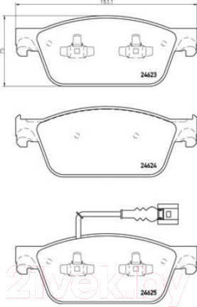 Изображение товара Тормозные колодки Brembo P85141