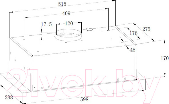 Изображение товара Вытяжка скрытая ZORG Basta 750 60 M (черный)