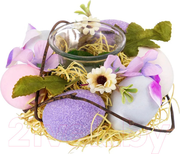 Изображение товара Подсвечник Elan Gallery Сиреневое очарование / 450136 