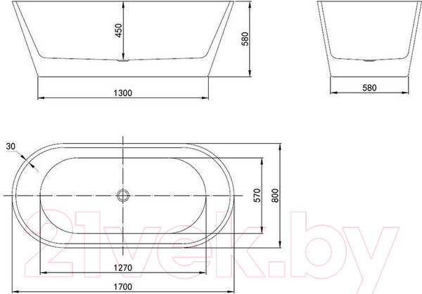 Изображение товара Ванна акриловая Oasis OS-170-80