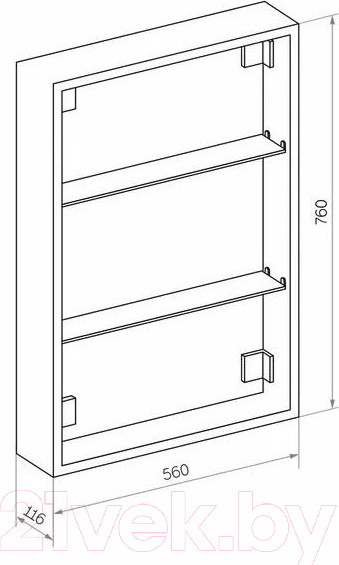 Изображение товара Шкаф с зеркалом для ванной Континент Emotion Led 60x80 (c подогревом)