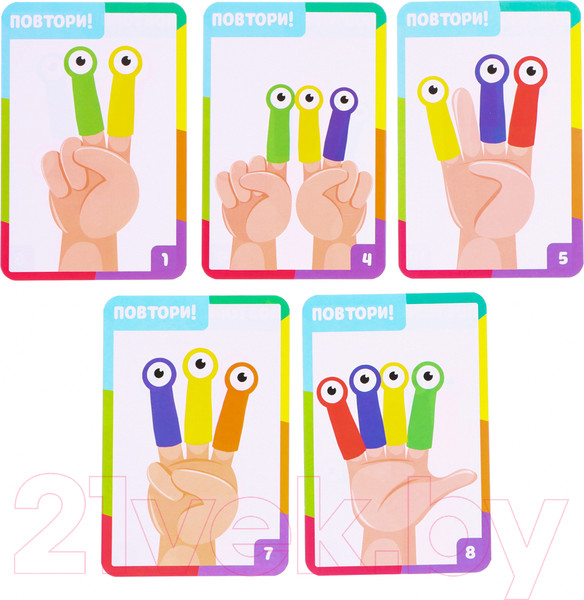 Изображение товара Развивающий игровой набор Zabiaka IQ Глазки для пальчиков / 10131578