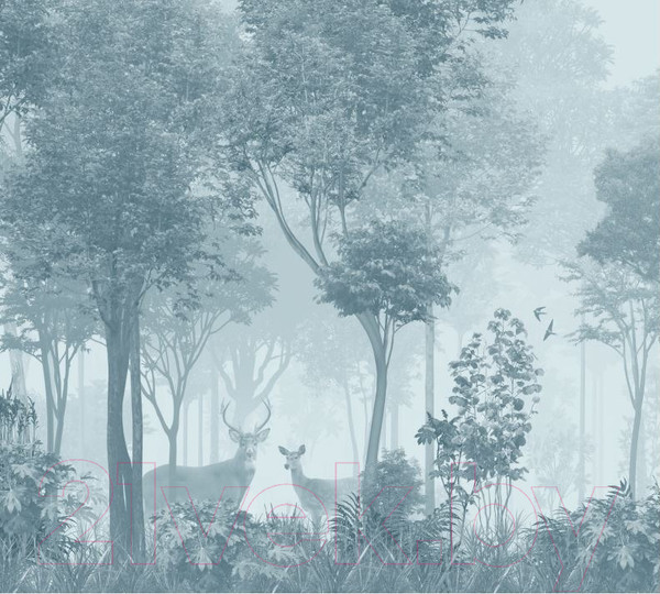 Изображение товара Фотообои листовые ФабрикаФресок Олени в Лесу / 943270 (300x270)